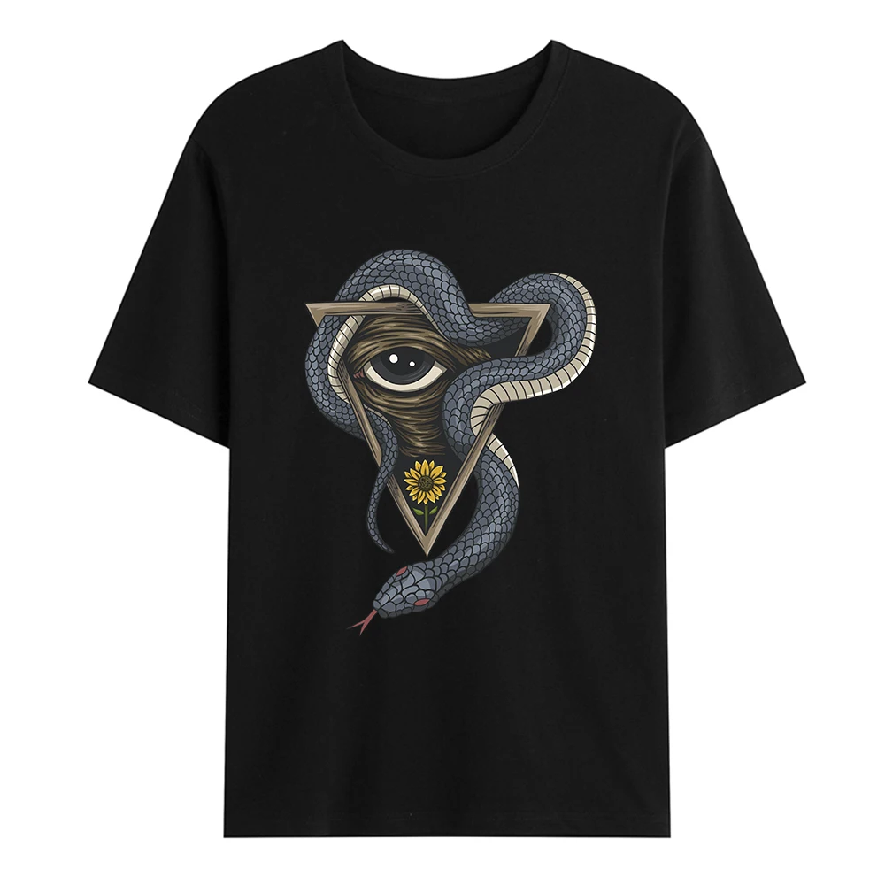 Summer New Men's T-shirt with Animal Pattern Elements Best Quality Pure Cotton O-Neck Top Unisex Luxury | Мужская одежда