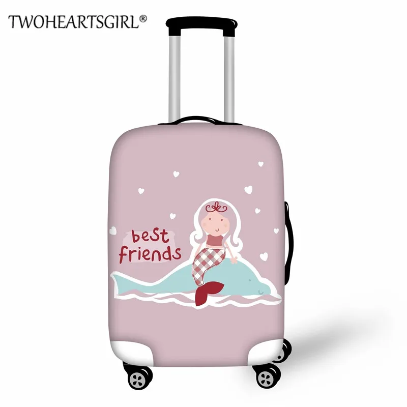 L3161 TWOHEARTSGIRL Русалка принт эластичность багаж защитные чехлы применяются к 18-32 дюймов чемодан пылезащитный чехол дорожные аксессуары - Цвет: L3161