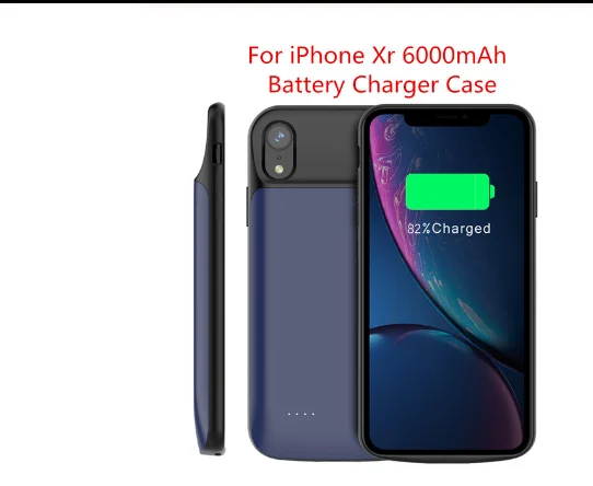 Чехол для зарядного устройства 5000 мАч для iPhone 11 11 Pro 11 Pro Max чехол для iPhone Xr X Xs Max 6 6s 7 8 Plus power Bank чехол для аккумулятора - Цвет: Прозрачный