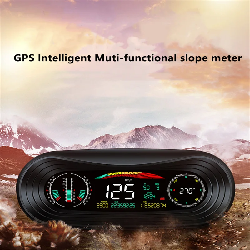 Автомобильный Инклинометр HUD многофункциональный транспортир с GPS для измерения