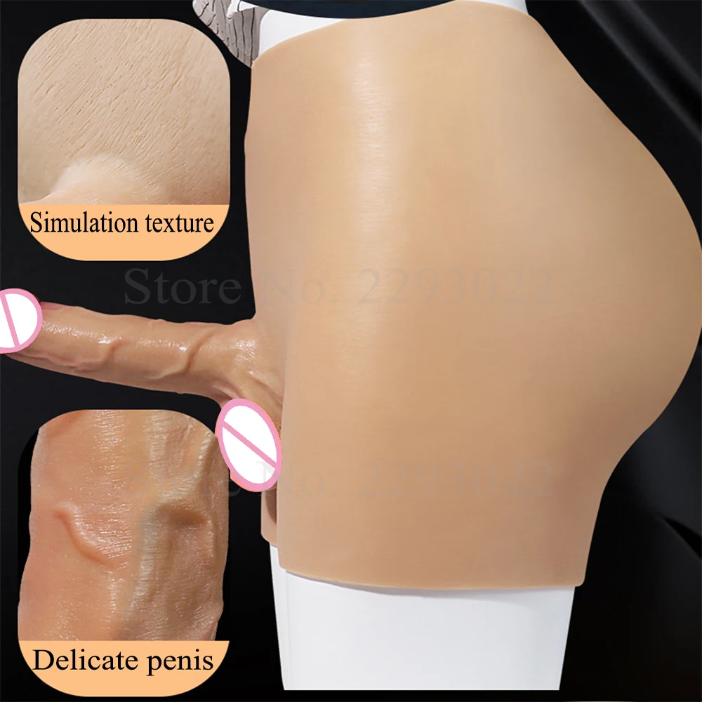 New Super Soft Realistic Dildo Wear Pants Masturbation Device, Lesbian Strapon Real Penis G Spot Stimulator Sex Toys For Woman 1
