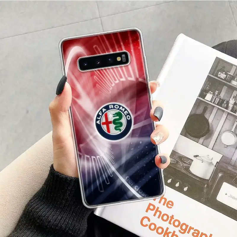 Чехол с логотипом Alfa Romeo для samsung Galaxy Note 10, 9, 8, S10+ Lite, S9, S8, J4, J6, J8 Plus,, S7, S6 Edge, мягкий чехол для телефона