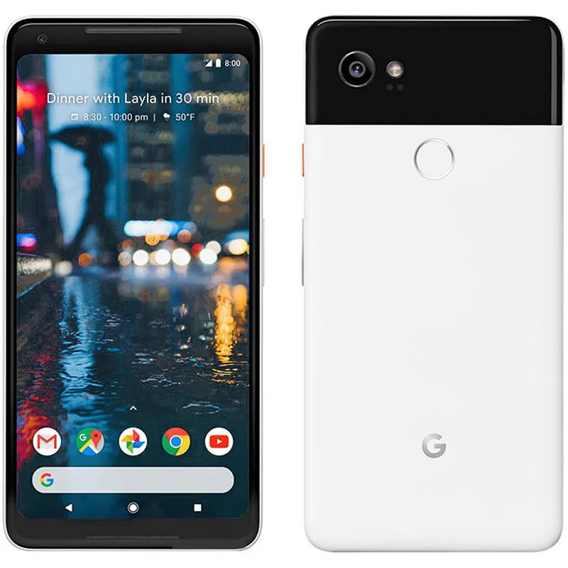 Разблокированный Google Pixel 2XL сотовый телефон 6," P-OLED экран Qualcomm835 4 Гб ram 64 Гб/128 ГБ отремонтированный телефон - Цвет: white