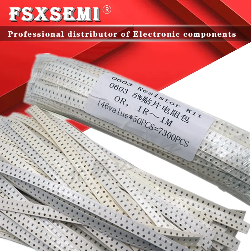 146 значения X20pcs = 2920 шт. X50pcs 7300 0603 5% SMD комплект образцов резистора 0R 1R ~ 1 м |