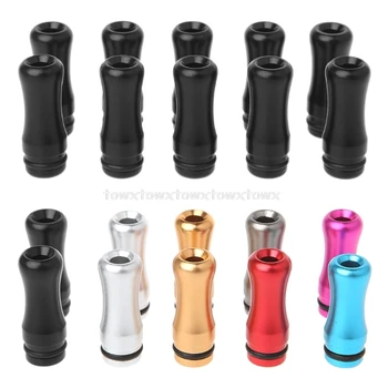 

10 Pcs/Lot 510 Drip Tip Aluminium Alloy Mouthpiece For Atomizer E-Cigarette Vape O18 19 Dropship