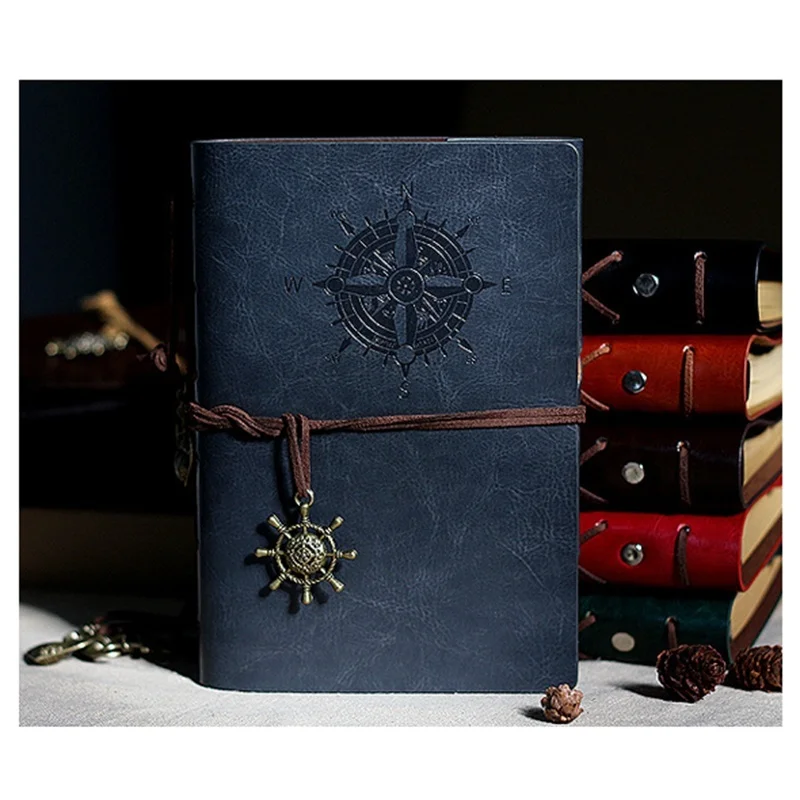 

Retro Personality Notebooks Journal Notepads Ring Binder Diary Notebook Blue S