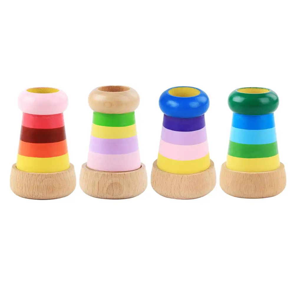 

Wooden Kaleidoscope Children's Polygon Prism Toy Puzzle Early Education Infants Grasping Toy For Children