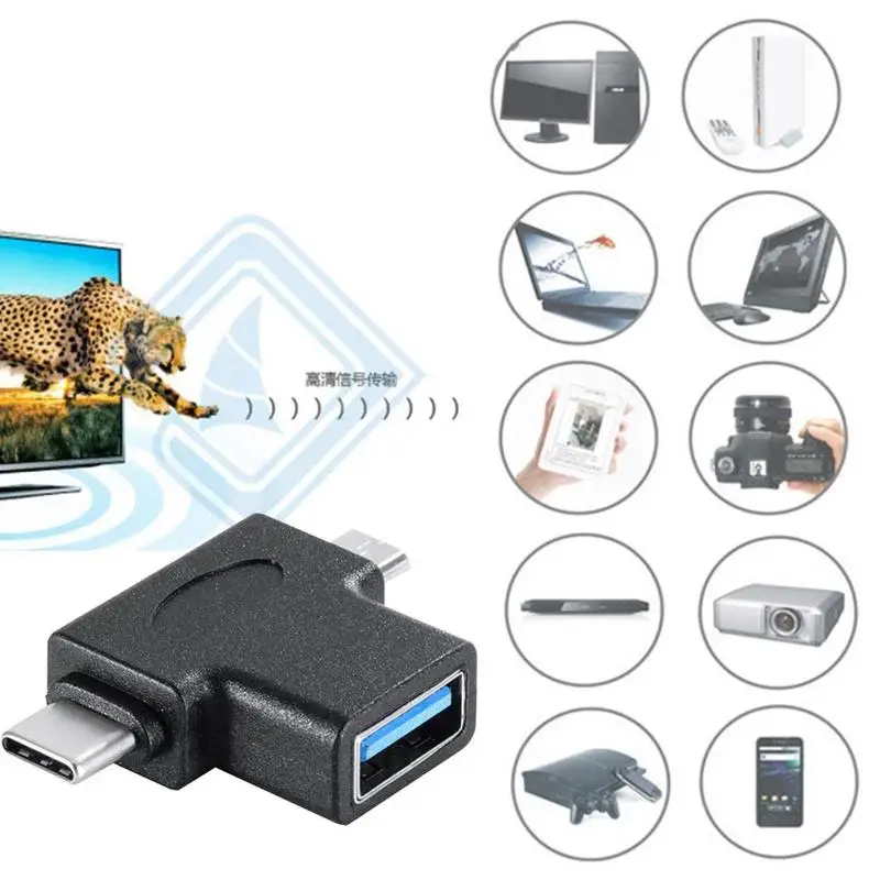 2 в 1 USB 3,0 Micro usb type C OTG адаптер конвертер настраиваемый конвертер адаптер Android универсальный C телефоны usb Тип B2A5