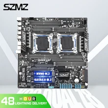 SZMZ X99 Dual Z8 CPU Motherboard Socket LGA 2011 V3 Mother Board Support Intel  Xeon E5 2678 2680 2620 2650 V3 V4 Base Plate x99