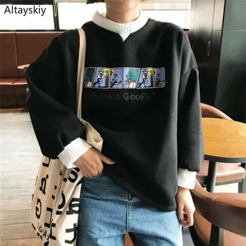 

Hoodies Women Chic Warm Lovely Kawaii Simple Daily All-match High-quality Printed Long-sleeve Elegant Students Girls 2020 New