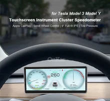 

ONKAR Digital LCD Screen For Tesla Model 3 Y Head-up Display Speedometer DashBoard Instrument HUD CarPlay 1920*720 Android Auto