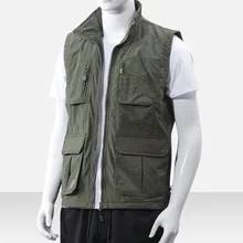 Быстросохнущий жилет, мужские уличные повседневные спортивные куртки, сетчатая дышащая тонкая мужская верхняя куртка с несколькими карманами