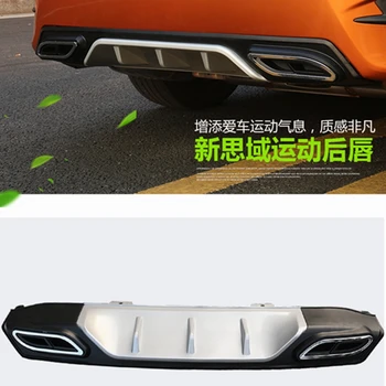 

PP Plastic Rear Diffuser For Honda civic 10th generation 2015 2016 Rear Bumper Diffuser Lip Spoiler High Performance Diffuser