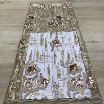

Latest Jacquard Fabric Brocade Lace Tissu Top Selling African Tulle Net Lace Fabric Brocade Fabric for Nigerian Wedding