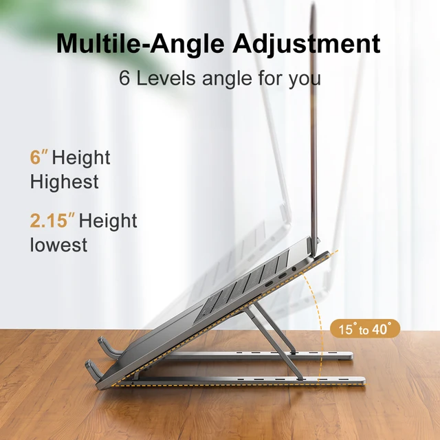 Portable Laptop Stand Aluminium Foldable Notebook Support Laptop Base Macbook Pro Holder Adjustable Bracket