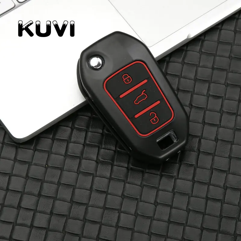 Углеродное волокно из цинкового сплава для Citroen C4 кактус C5 C3 C4L peugeot 508 301 2008 3008 408 Сумка-Футляр для ключей с держателем для стайлинга автомобилей