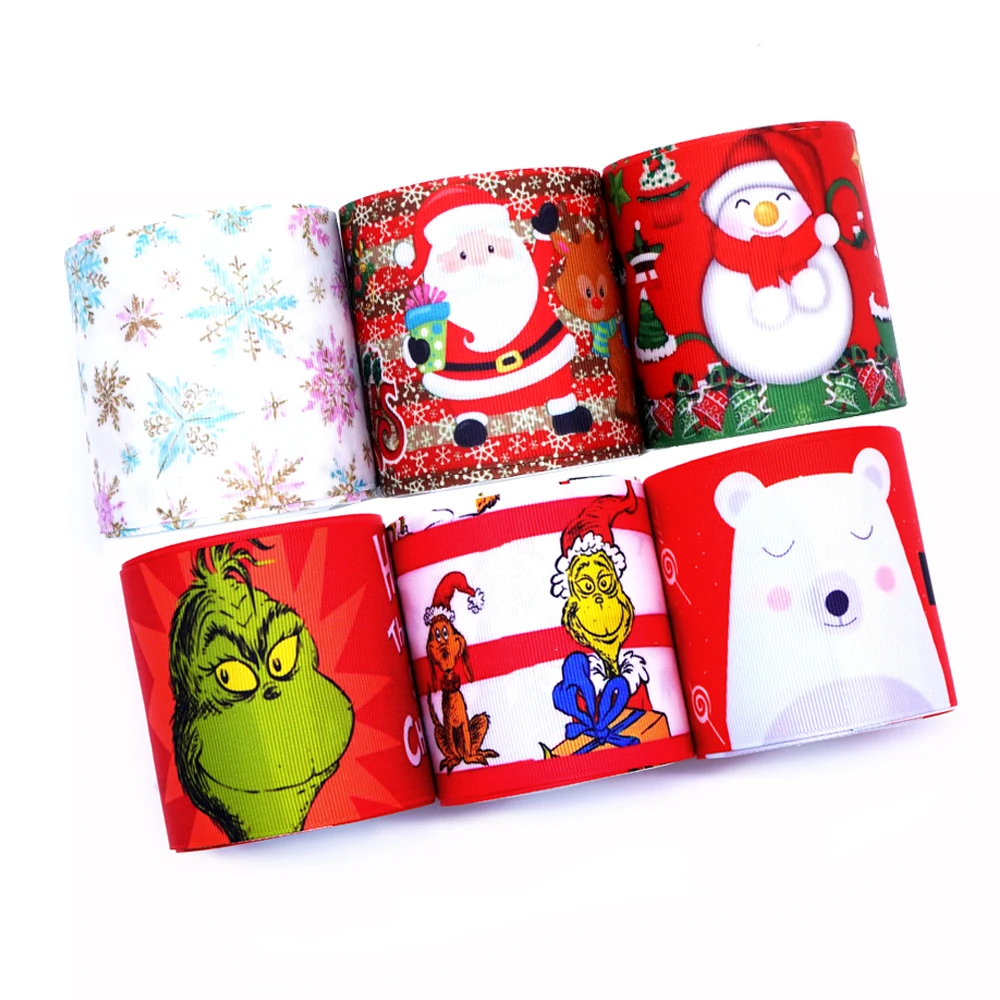 Бесплатная доставка 50 ярдов мультфильм печатных grosgrain ленты 31696 | Дом и сад