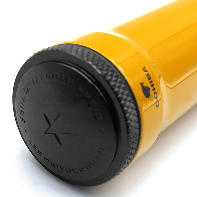 COHIBA металлический держатель для одной сигары из нержавеющей стали дорожный Чехол для сигар с увлажнителем портативный