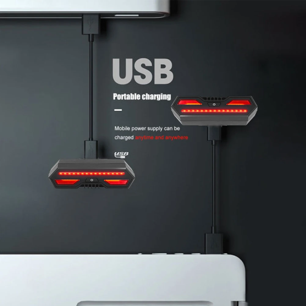 Велосипедный задний светильник с поворотниками USB Перезаряжаемый велосипедный задний светильник беспроводной пульт дистанционного управления ультра-светильник задний светильник для велосипеда водонепроницаемый