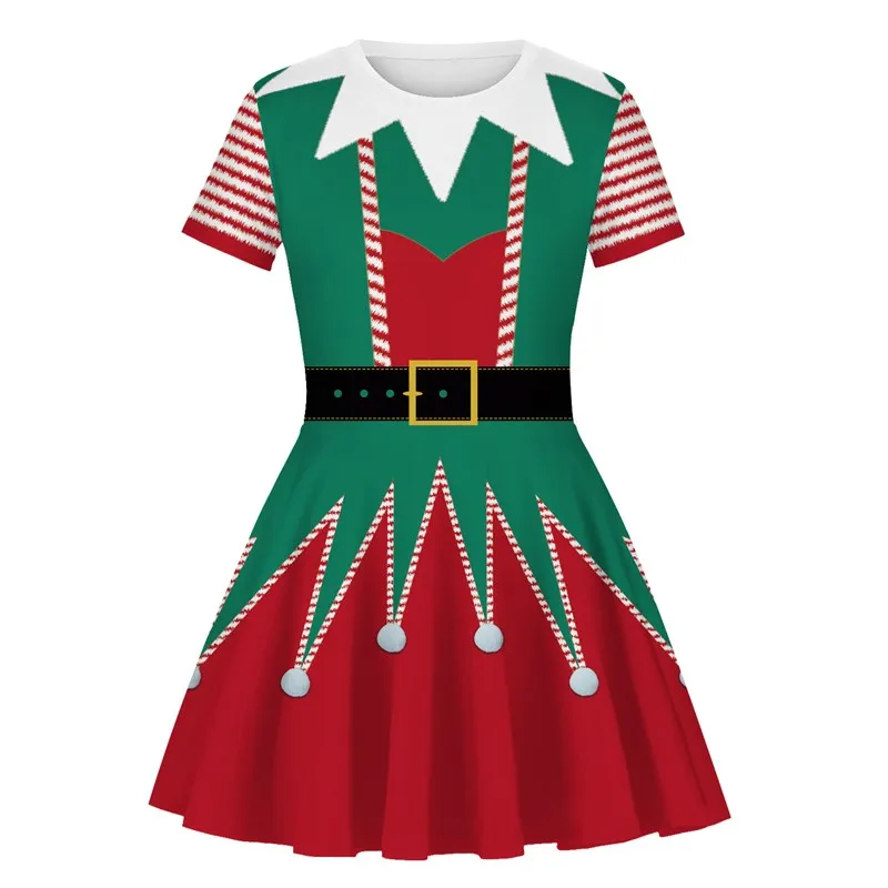 Г. Осенне-зимнее рождественское платье для девочек; вечерние платья с 3D принтом; детская одежда; Детские платья для девочек-подростков; одежда на год