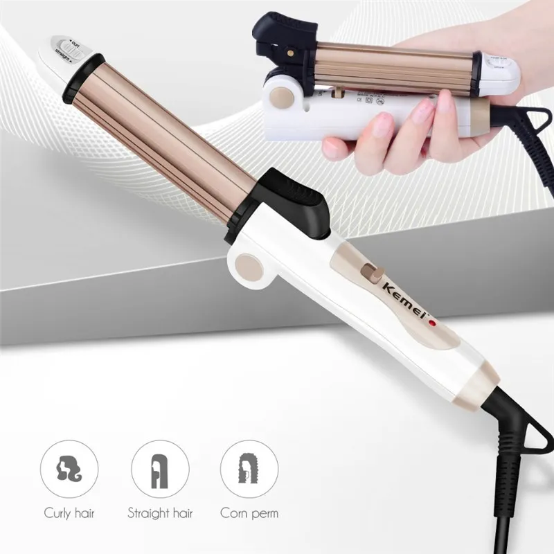 

Foldable Hair Curler Corn Corrugated Waver Crimper Hair Straightener Ceramic Corrugated Curling Iron Curls Wave Styler Travel 35
