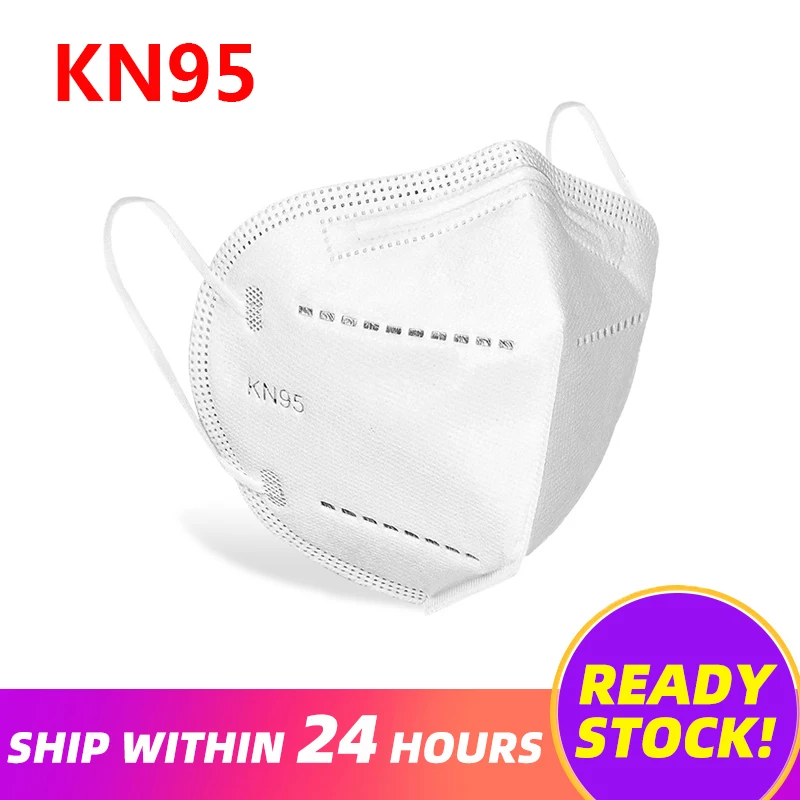 

10Pcs KN95 Mask 95% Filtration Face Mask Anti Bacterial Dustproof 3 Layers Filters Unisex Mouth Mask Safty as N95 KF94 FFP2