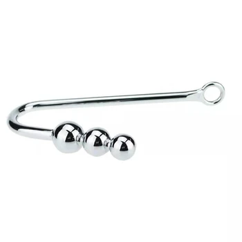 1-3 Balls Stainless Steel Anal Hook Sex Toy For Man Male BDSM Game Metal Anal Plug With Ball Hole Butt Plug Dilator Exotic BDSM 3