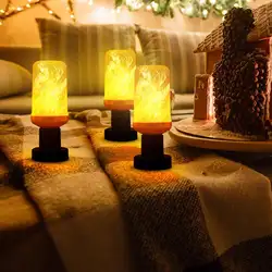 Светодиодный пламени светильник украшения Рождественские светильник s Мигающий Огонь лампы моделирование динамический с эффектом пламени
