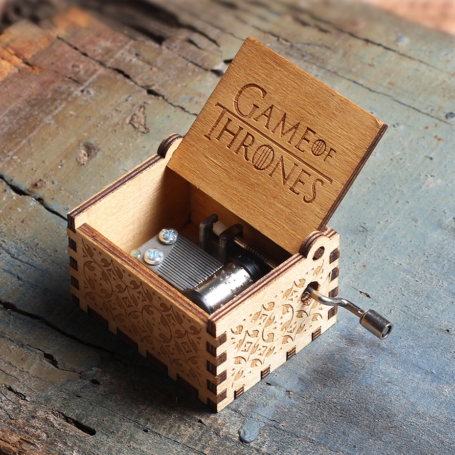 Game of Thrones Новинка, деревянная музыкальная шкатулка для королевы, Игра престолов, Dragon Ball TO MY Goigeous, тематическая музыкальная шкатулка для жены, рождественский подарок - Цвет: Game of Thrones