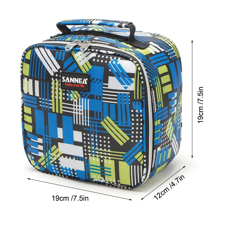 Sac à déjeuner isotherme - Sac à déjeuner réutilisable - Avec poche avant - Pour voyage/pique-nique/travail/randonnée/école/bureau