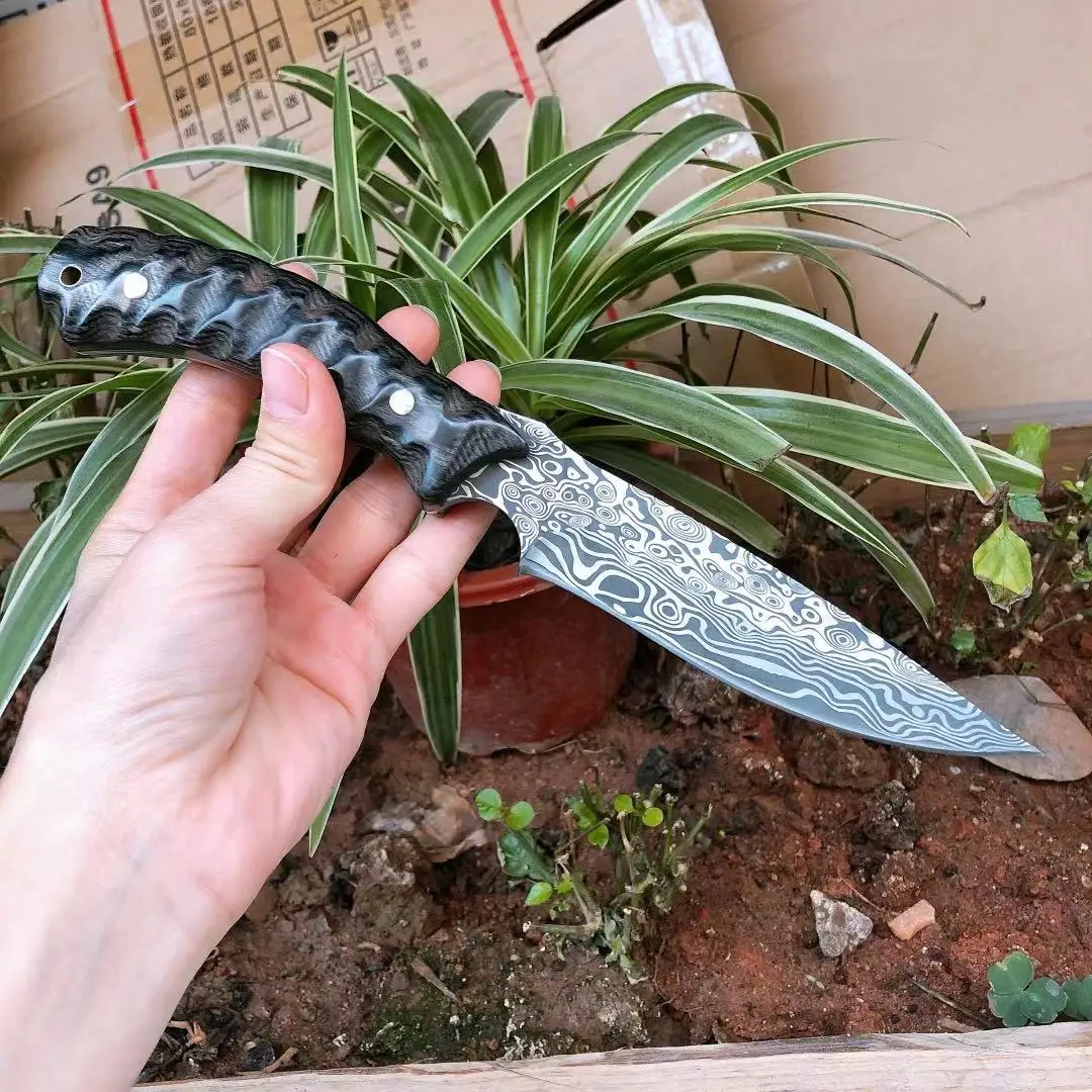 ToughKeng черная/красная ручка из микрокарты штамповочный стальной нож 440 с