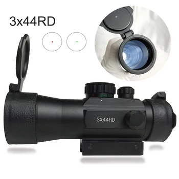

Totriat Outerdoor Hunting 3X44 Red Green Dot Sight Scope Tactical Optics Riflescope Fit 11/22mm Rail For Hunting Rifle Air Gun S