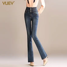 Женские расклешенные джинсы на весну-осень, новая мода, Ретро стиль, узкие, высокая талия, прямые джинсы, брюки для высоких, тонкие, для женщин, s до 5XL