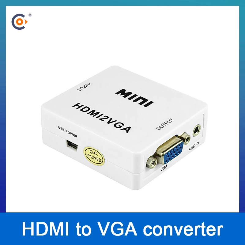 

1080P HDMI to VGA Adapter Digital To Analog Audio Video Converter Cable for PC Laptop TV Box Projector connector