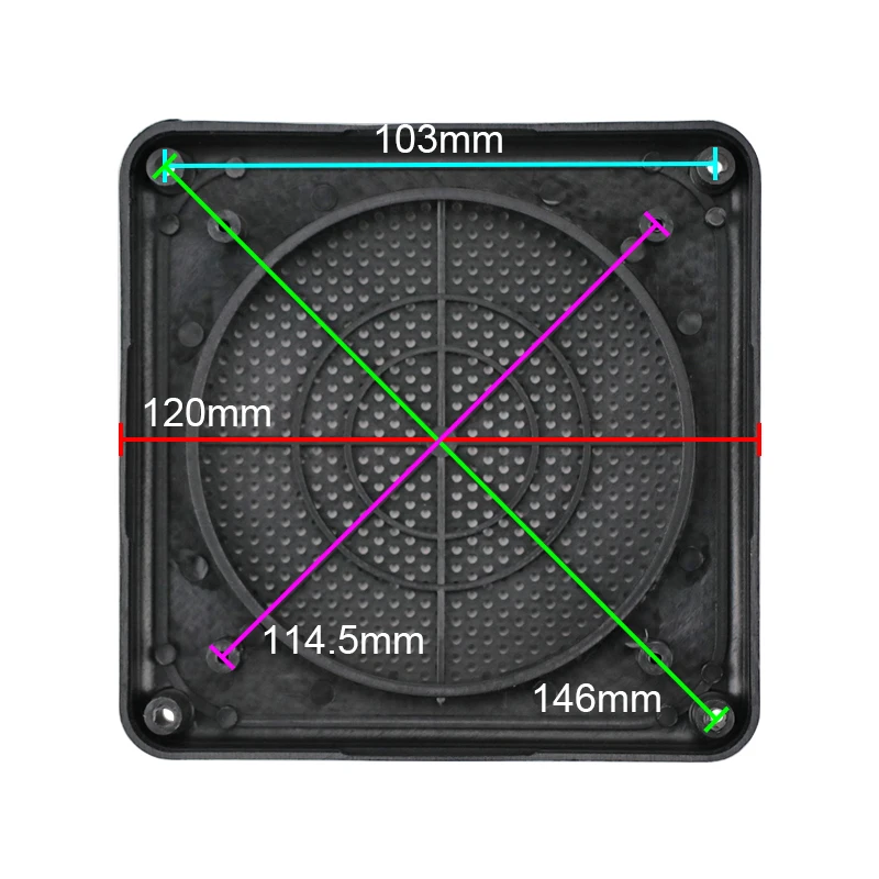 Shevchenko-capa de Malha Protetora Quadrada para Carro Grelhas Plásticas pp Tampa Líquida 119x119 mm Peças - Image 2