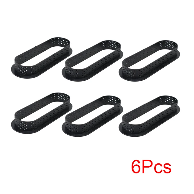 WALFOS Food Grade  Circular Tart Ring French Dessert Stainless Steel Perforation Fruit Pie Quiche Cake Mousse Mold Kitchen Bakin Oval