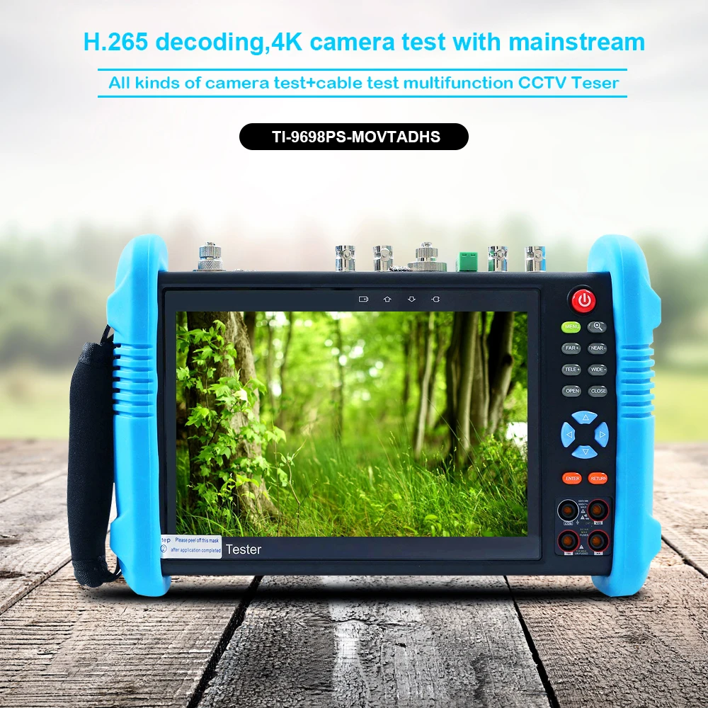  7 inch H.265 4K CCTV Tester monitor Analog camera tester support Built-in wifi TDR UTP RJ45 cable t