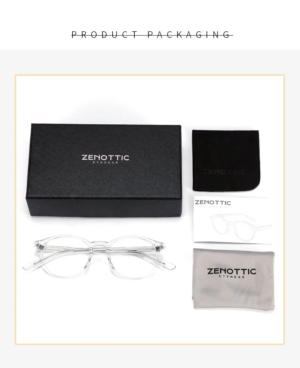 ZENOTTIC, ретро круглые очки, ультралегкие очки для глаз, для женщин, по рецепту, близорукость, оптические очки, оправа, Безвинтовые очки