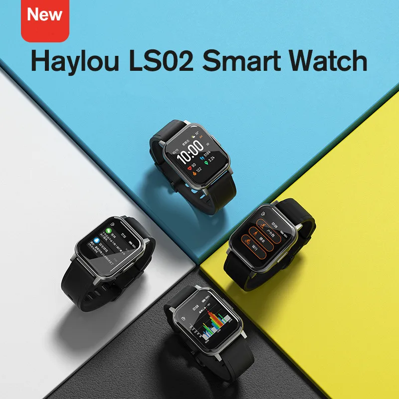  Смарт часы Haylou LS02, IP68 водонепроницаемые, 12 спортивных режимов, напоминание о вызове, Bluetooth 5,0 