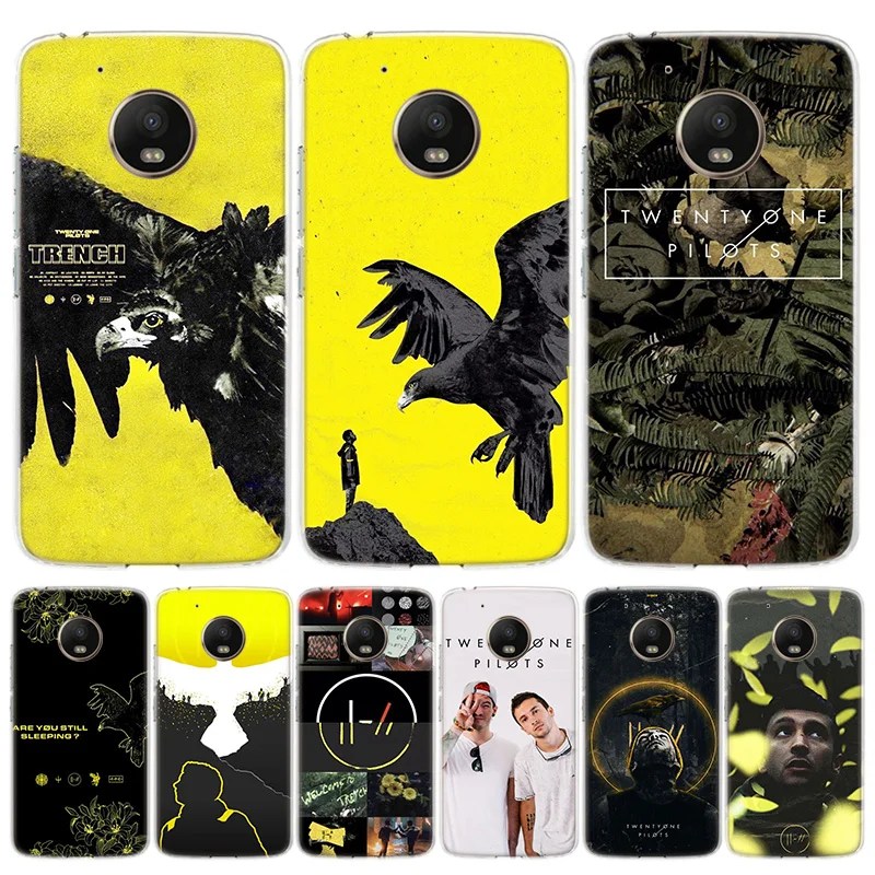 Чехол с желтым рисунком Twenty One Pilots для Motorola Moto G8 G7 G6 G5S G5 E6 E5 E4 Plus G4 Play EU Action X4|Бамперы|