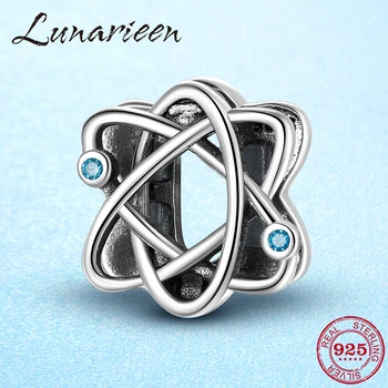 

Blue CZ 925 Sterling Silver trajectory Clip Beads DIY Jewelry Making fits Original Reflexions Bracelet S925 Jewelry