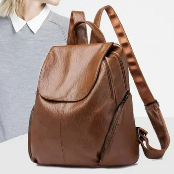 

Women Leather Vintage Backpack Shoulder School Travel Bag Satchel Rucksack Tote