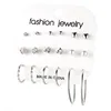 Crystal Stud Earrings Set With Card Zircon Balls Love Flowers Earrings Women Imulated Pearl Earring Kit Wedding Bride  Jewelry 2