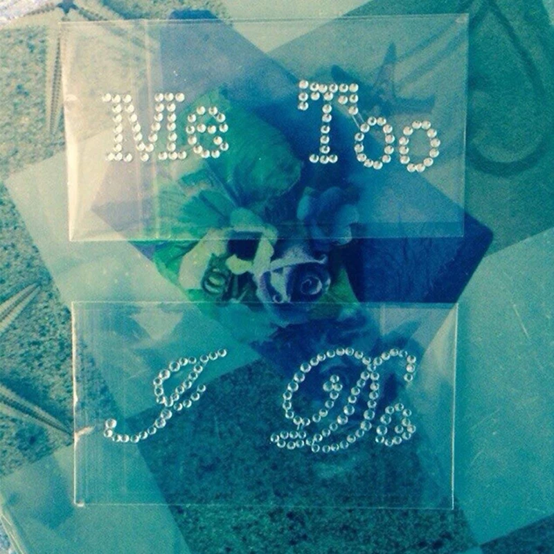1Set "I Do" "Me Too" Clear Decoration Wedding Shoes Stickers Wedding Decoration
