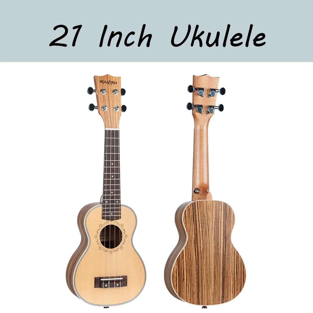 

Soprano Ukulele Zebrawood Ukulele 4 String Hawaii Guitar