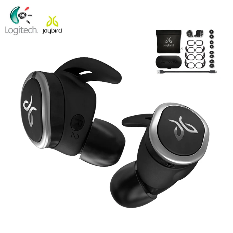 Новые Беспроводные спортивные наушники Logitech Jaybird RUN True для бега безопасная