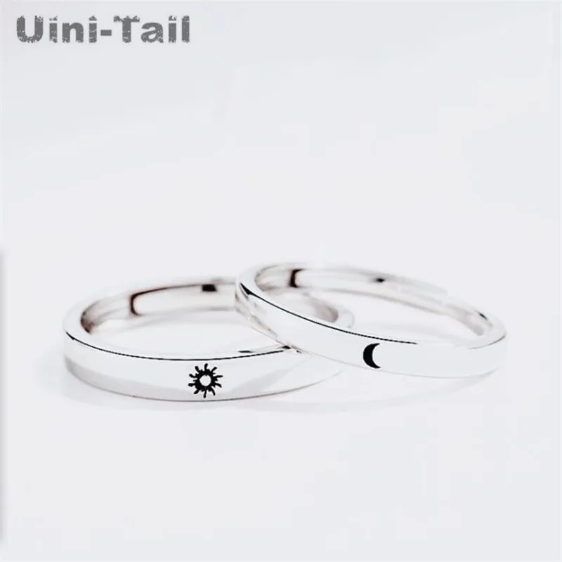 Женское кольцо с Луной Uini-Tail Открытое из стерлингового серебра 925 пробы Ювелирное