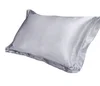 1pc Pure Emulation Silk Satin Pillowcase Single Pillow Cover Multicolor 48*74cm 5