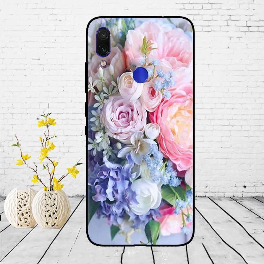 Untuk Xiaomi Redmi Note 7 Hitam Case Silikon Lembut Funda untuk Xiaomi Redmi Catatan 7 Hitam TPU Case Pelindung 6.3