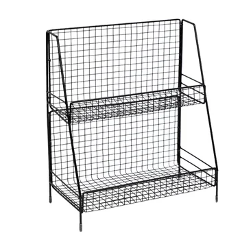 

Iron Art Multi Functional Kitchen Storage Rack Bathroom Bedroom Finishing Rack Sundries Shelf - Black S